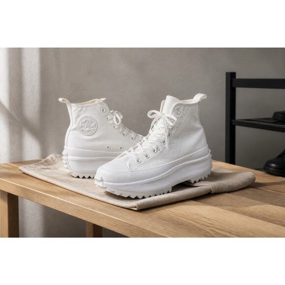 Converse Run Star Hike High Triple White Size Mens 8 Womens 7.5 main image 12